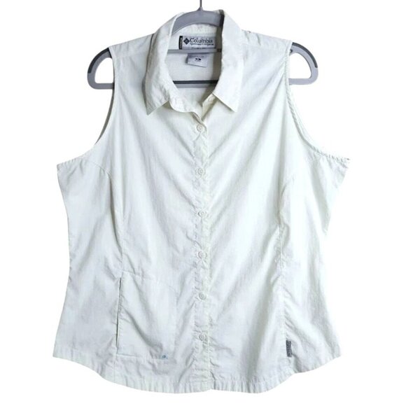 Columbia Tops - COLUMBIA SPORTSWEAR Titanium Sleeveless Shirt Top size XL WHITE Outdoors Casual